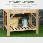 Horta Urbana de Madeira Mesa de Cultivo com 6 Compartimentos e Prateleira Inferior para Plantas e Flores em Jardim Terraço Exterior Capacidade 80 kg 78,5x58x81 cm Cor Natural