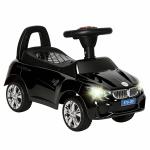 Carro Andador para Crianças com Faróis Música Buzina Volante Compartimento de Armazenamento 63,5x28x36 cm Preto