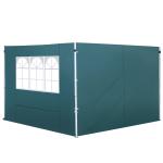 2 Paredes Laterais para Tenda 3x3 m Parede Lateral de Substituição de Tecido Oxford com Janela 300x200 cm Verde