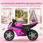 Mota de Equilíbrio Infantil sem Pedais com Música e Rodas Extra Largas para Crianças dos 18 – 36 Meses Rosa