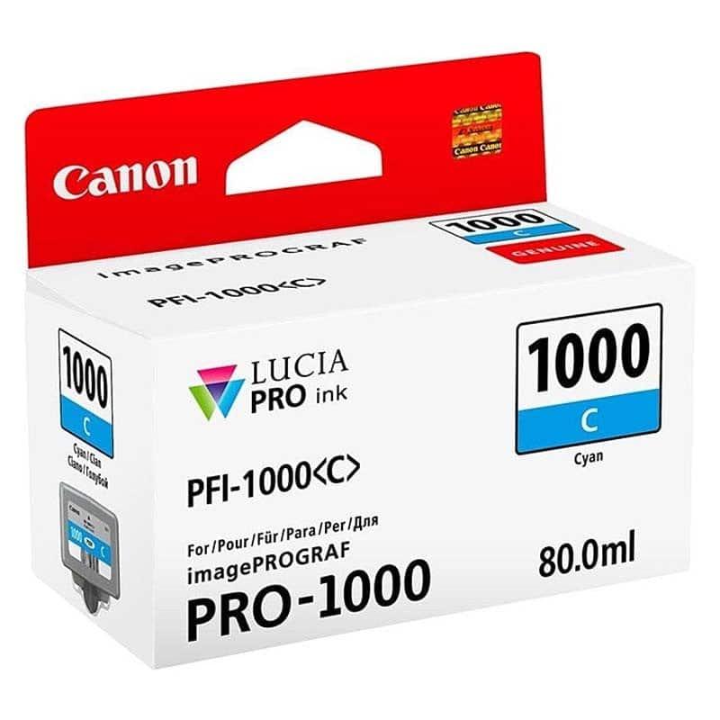 Tinteiro Original Canon PFI1000 Ciano — Recondicionado