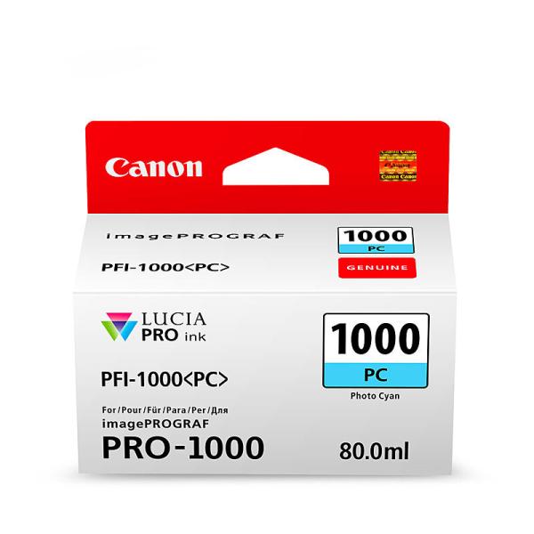 Tinteiro Original Canon PFI1000 Azul Photo — Recondicionado