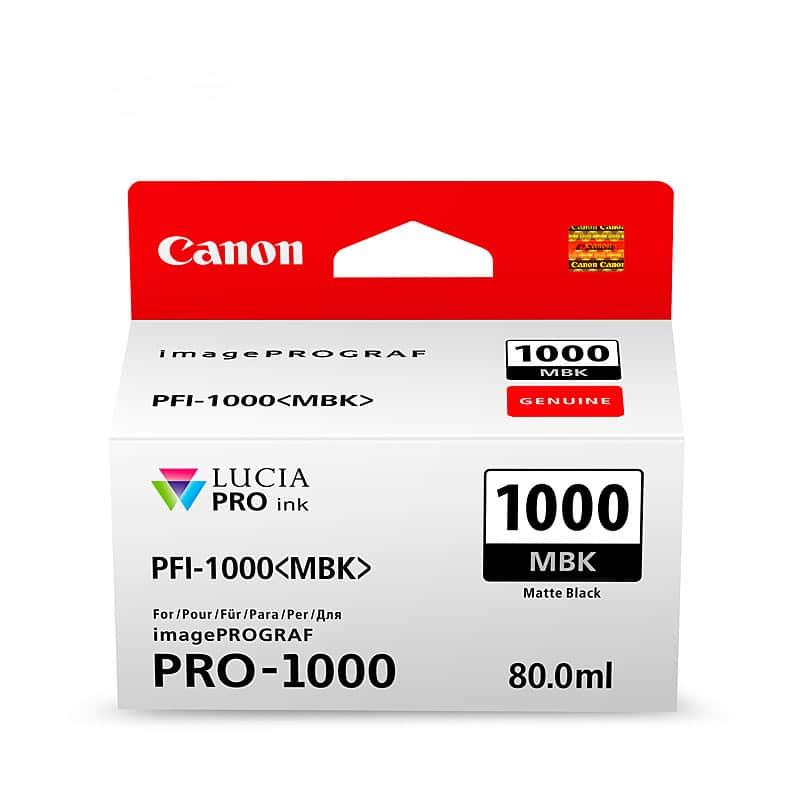 Tinteiro Original Canon PFI1000 Preto Mate — Recondicionado
