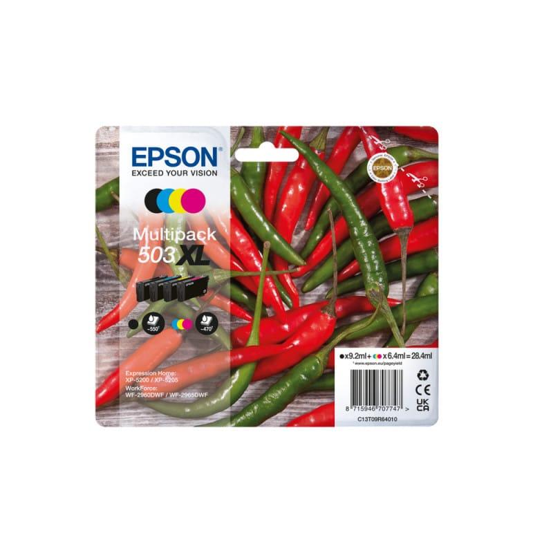 Tinteiro Original Epson 503XL Multipack Preto Azul Amarelo Magenta — Recondicionado