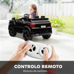 Carro Elétrico SUV Infantil 12V com 2 Motores Controlo Remoto Faróis Buzina Bluetooth Música USB e Abertura de Porta 3 - 5km/h 110x68x52cm Preto
