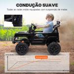Carro Elétrico para Crianças Carro Elétrico Infantil UTV 12V com Velocidade Ajustável USB e Faróis 95x62,5x65 cm Preto