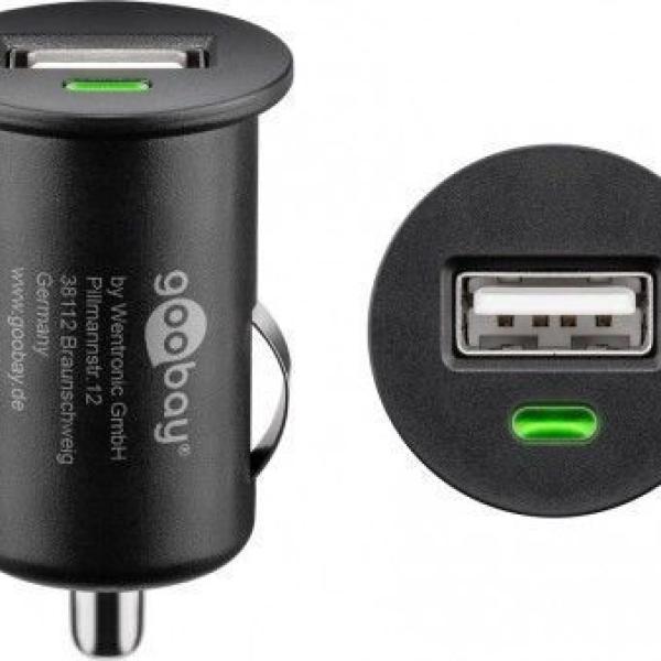 Ficha p/ Auto Isqueiro c/ USB 5V 1A - GOOBAY