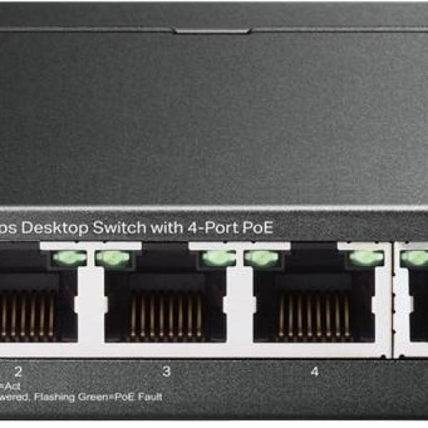 Switch 5 Portas 10/100Mbps UnManaged PoE+ TL - SF1005LP (4x Portas PoE) - TP - LINK