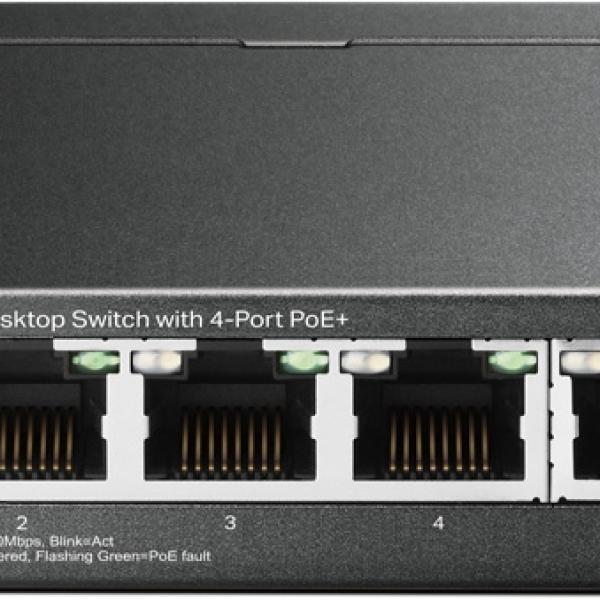 Switch 5 Portas Gigabit UnManaged PoE+ TL - SG1005LP (4x Portas PoE) - TP - LINK — Recondicionado