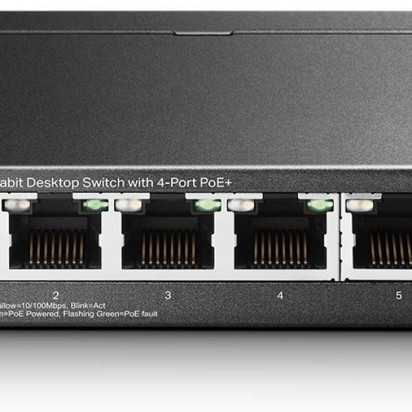 Switch Gigabit Desktop 5 Portas 4 - PoE - TP - LINK