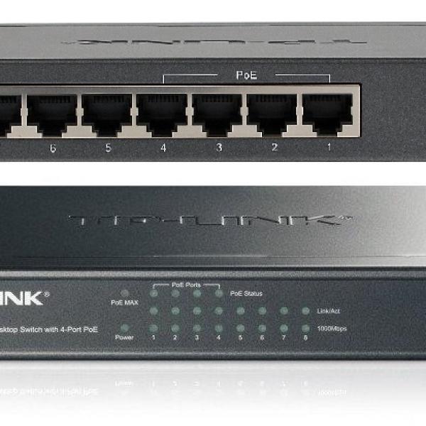 Switch 8 Portas Gigabit c/ 4 Portas PoE - TP - LINK