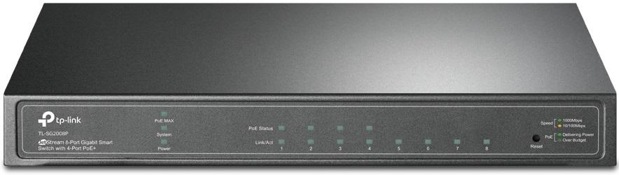 Switch JetStream 8 Portas Gigabit Smart Managed PoE+ - TP - LINK