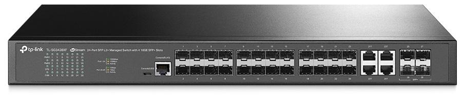 Switch de Rede JetStream 24 - Port SFP L2+ Managed Switch with 4 10GE SFP+ Slots - TP - LINK