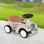 Carro Andador para Bebé de 12 a 36 Meses com Buzina Compartimento de Armazenamento e Volante 58x27x35 cm Creme
