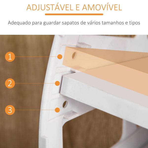 Sapateira de 3 Portas para 18 - 27 Pares de Sapatos com Gaveta e Armário para Entrada Dormitório 84x30x132 cm Madeira Natural