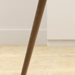 Conjunto de 2 Cadeiras Sala de Jantar Estofadas em Tecido de Linho com Pés de Aço 50x52x83 cm Cinza e Madeira