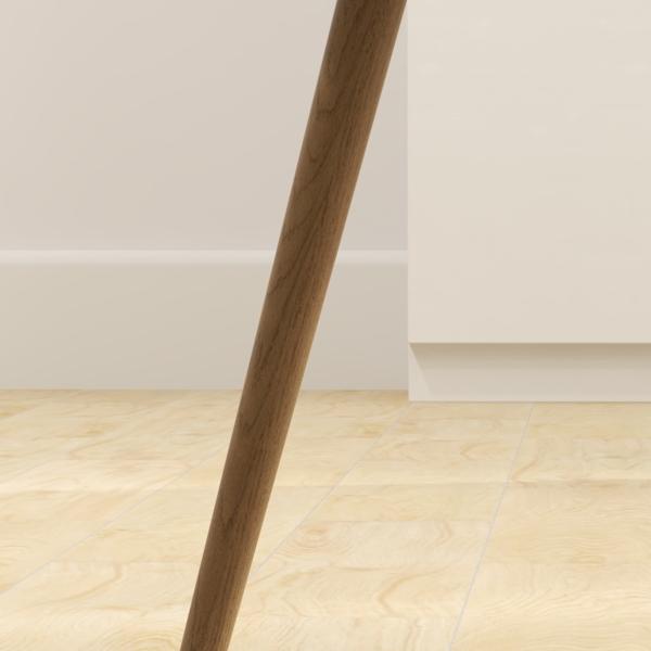Conjunto de 2 Cadeiras Sala de Jantar Estofadas em Tecido de Linho com Pés de Aço 50x52x83 cm Cinza e Madeira