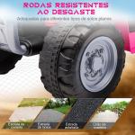 Quadriciclo Elétrico HONDA para Crianças de 18 - 36 Meses Quadriciclo Elétrico Infantil a Bateria 6V com Faróis LED Buzina Velocidade de 2,8km/h e Avance 65,5x35,5x43,5cm Rosa