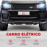 Carro Elétrico SUV Infantil 12V com 2 Motores Controlo Remoto Faróis Buzina Bluetooth Música USB e Abertura de Porta 3 - 5km/h 110x68x52cm Preto