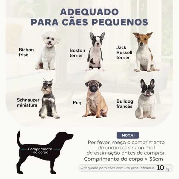 Sofá para Cães Pequenos com Pés de Madeira Almofada Removível e Capa Lavável 86x55x33 cm Cinzento Claro