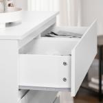 Cómoda Moderna com 6 Gavetas Cómoda de Madeira para Dormitório Entrada Sala de Estar 80x39x115cm Branco
