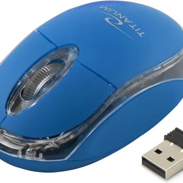Rato Óptico s/ Fios 1000dpi (Azul) - TITANIUM