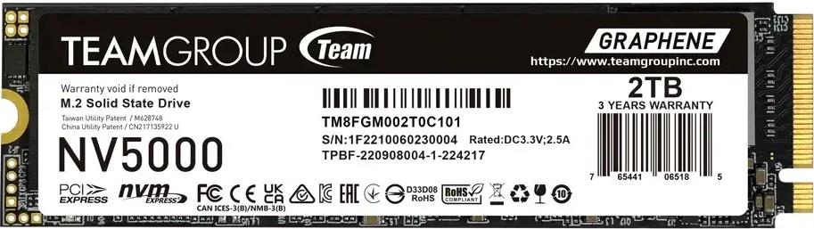 SSD M.2 2280 NV5000 2TB TLC NAND NVMe PCIe Gen 4.0x4 - TEAMGROUP