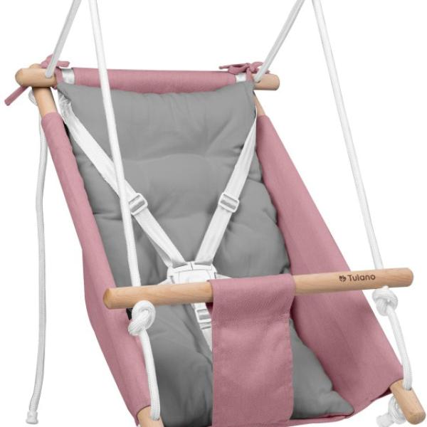 Espreguiçadeira Hop 40 p/ Bebê (Rosa/Cinza) - TULANO