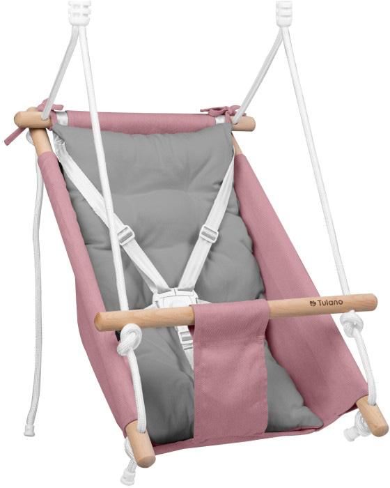 Espreguiçadeira Hop 40 p/ Bebê (Rosa/Cinza) - TULANO