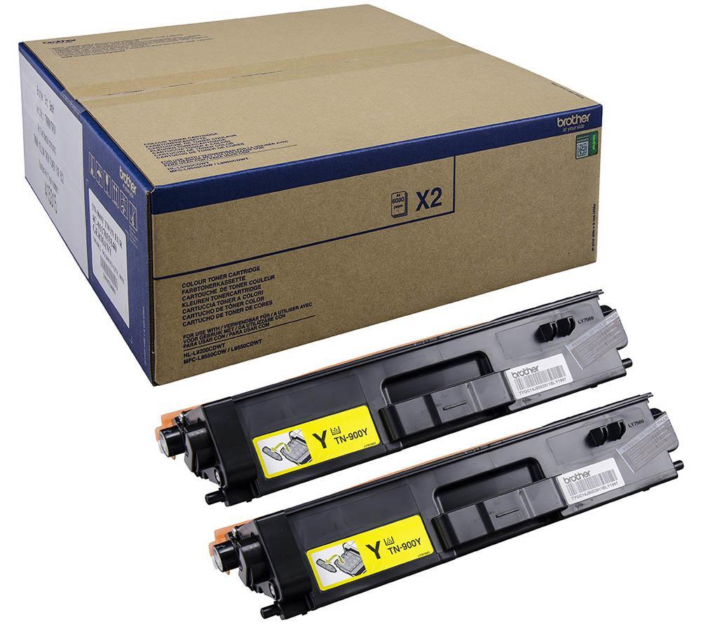 Toner TN900YTWIN (MFCL9550CDWT/HLL9200CDWT/HL9300CDWTT) Amarelo - BROTHER 