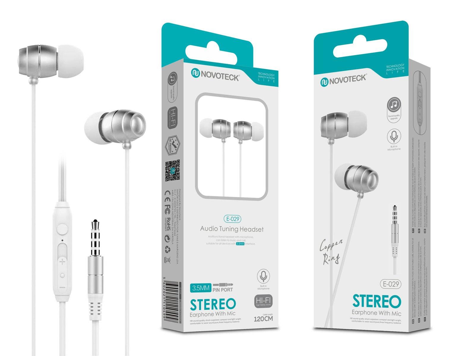 Auriculares Estéreo com Microfone – Design Metálico e Som de Alta Fidelidade E-029