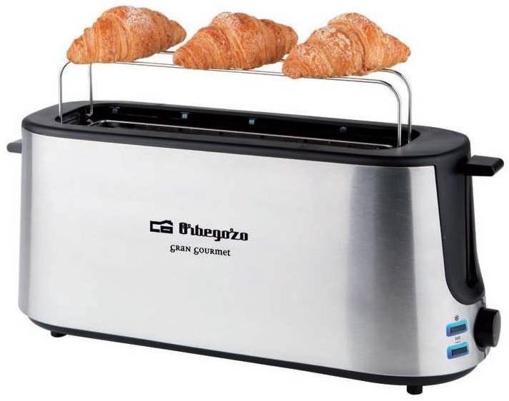 Torradeira Aço Inoxidável XXL 1000W - ORBEGOZO
