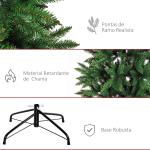 Árvore de Natal Artificial 210cm com 865 Ramos Ecológicos Decoração de Natal para Interiores Φ91x210cm Verde