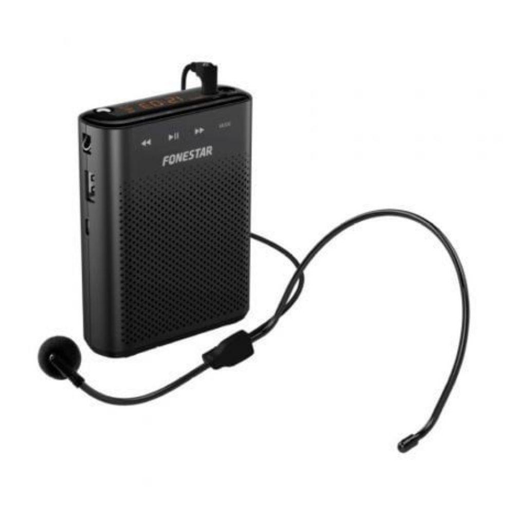 Fonestar ALTA - VOZ - W30 Amplificador Portátil USB/MicroSD/MP3 com Microfone Sem Fios Preto