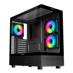 Caixa PC Abysm Danube Sava H400 Prime ARGB Vidro Temperado USB - C 3.2 Preta — Recondicionada