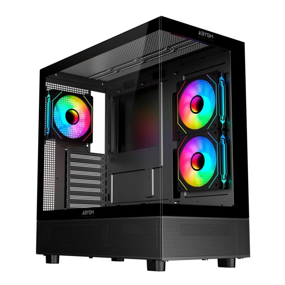 Caixa PC Abysm Danube Sava H400 Prime ARGB Vidro Temperado USB - C 3.2 Preta — Recondicionada