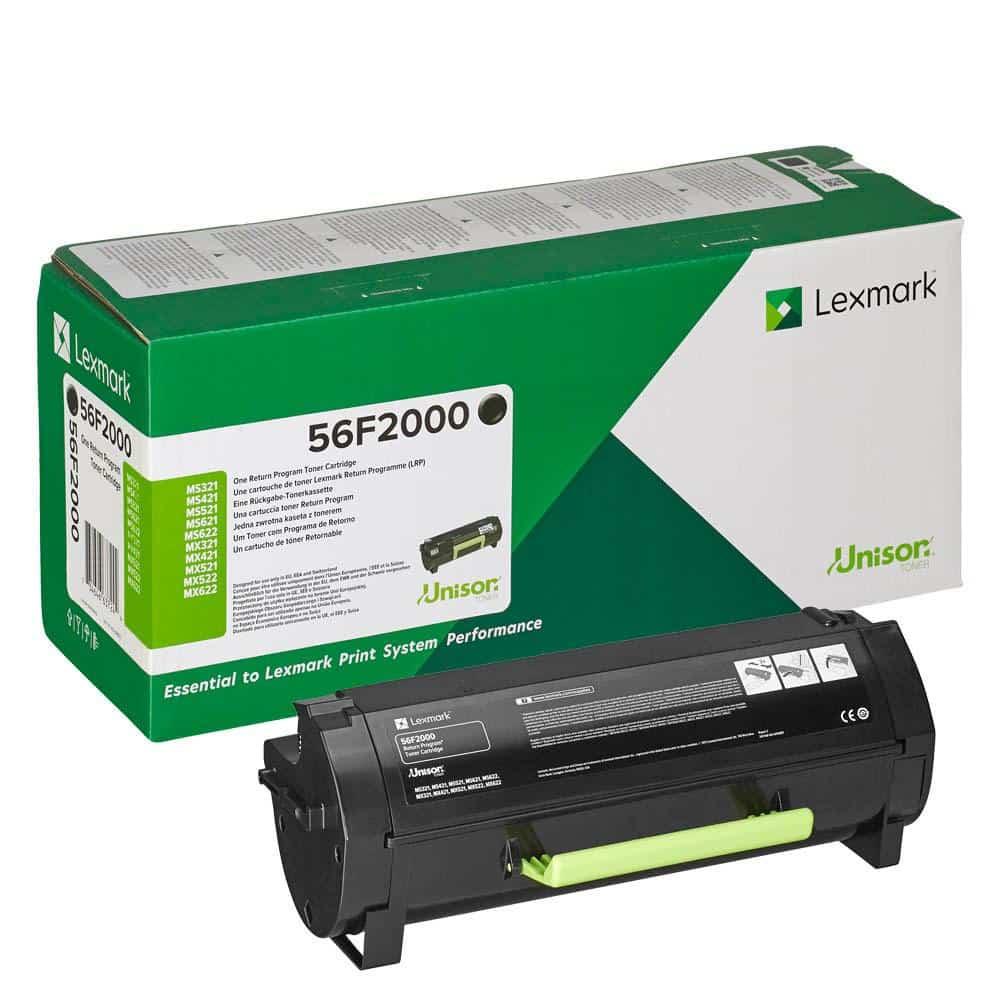 Toner Original Lexmark 56F2000 Preto — Recondicionado