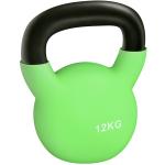 Kettlebell de 12 kg de Ferro Fundido Peso Russo com Revestimento de Neoprene para Treinamento de Força 18x11x20cm Verde