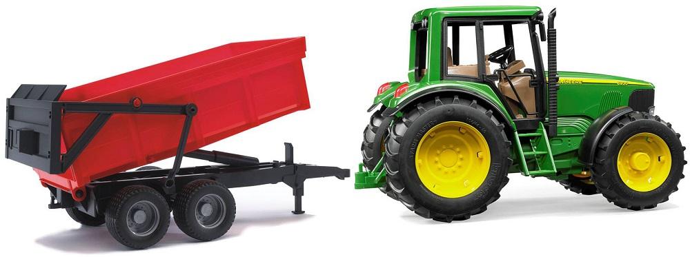 John Deere 6920 com reboque basculante
