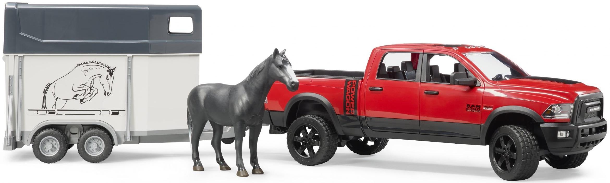 Carrinha RAM com Atrelado e Cavalo - BRUDER