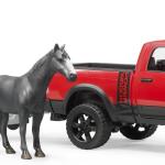 Carrinha RAM com Atrelado e Cavalo - BRUDER
