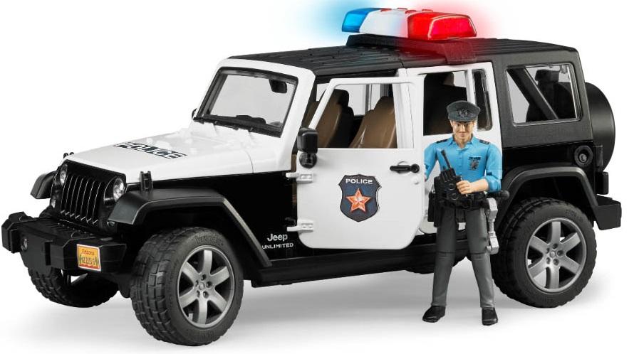 Veículo de Polícia Jeep Wrangler Unlimited Rubicon c/ Figura - BRUDER