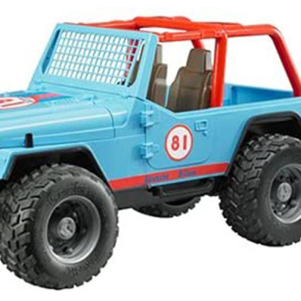 Jeep Corrida todo terreno c/ figura (azul)