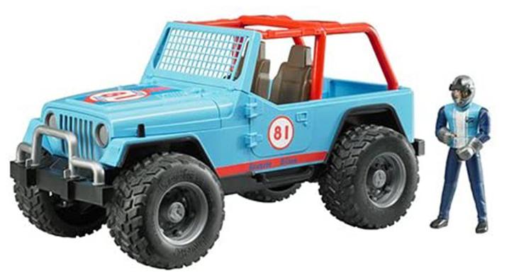 Jeep Corrida todo terreno c/ figura (azul)