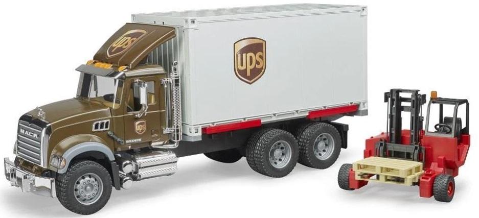 Camião MACK Granite UPS c/ Porta - Paletes - BRUDER