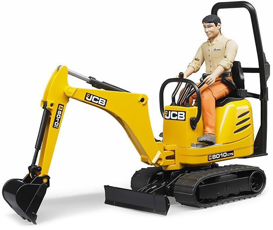 Escavadora 8010 CTS JCB Micro c/ Trabalhador Construção Civil