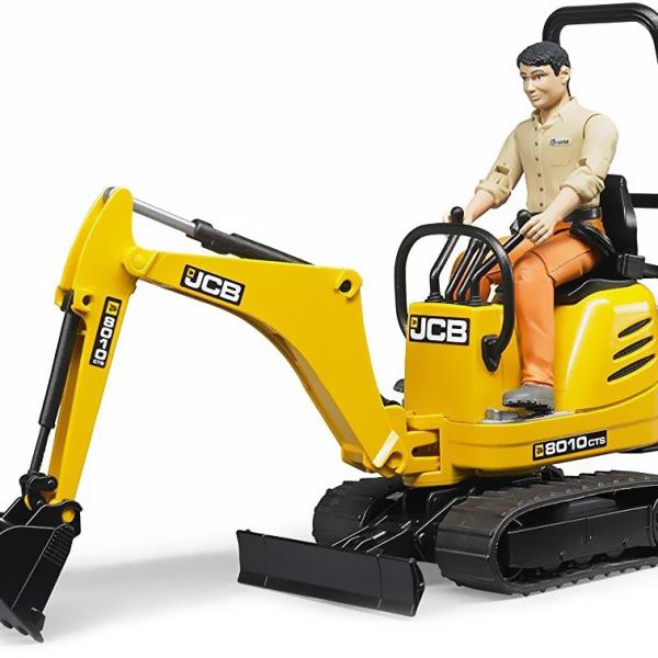 Escavadora 8010 CTS JCB Micro c/ Trabalhador Construção Civil