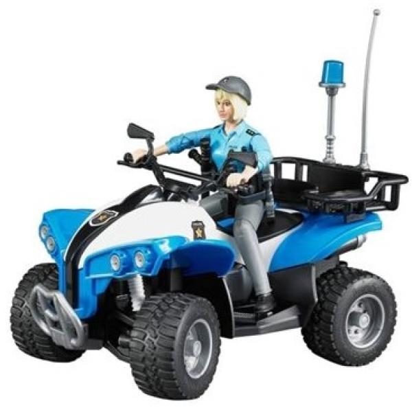 Moto 4 c/ Agente Policia + Acessórios - BRUDER
