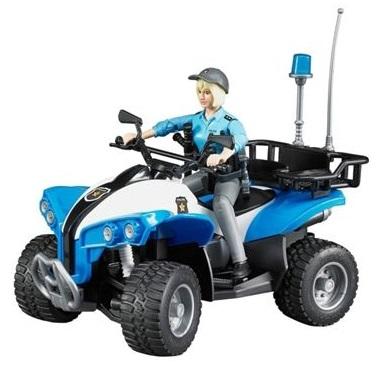 Moto 4 c/ Agente Policia + Acessórios - BRUDER
