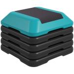 Step para Exercício Aeróbico Plataforma Step Antideslizante com Altura Ajustável de 10/15/20/25/30 cm Azul